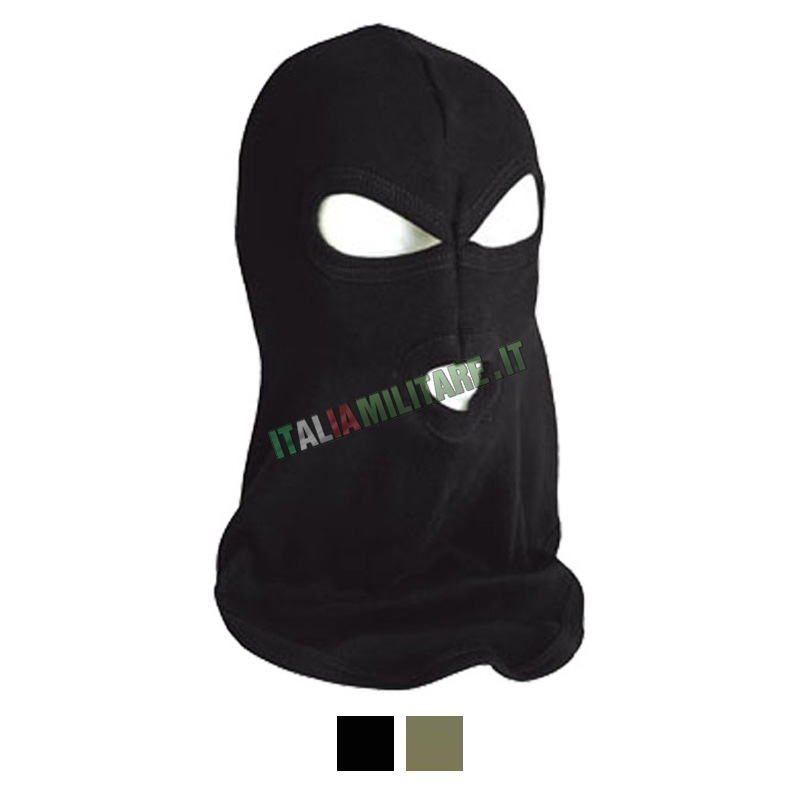 Passamontagna in Cotone a 3 Buchi Lungo