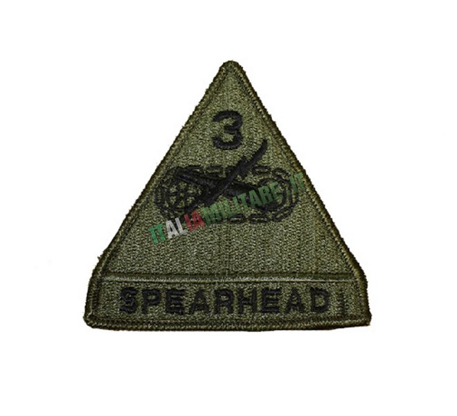 Patch 3 rd Armored Division Originale US Army Verde
