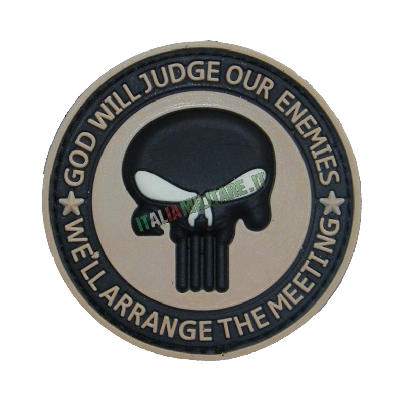 Patch Punisher "God will judge..." in Pvc