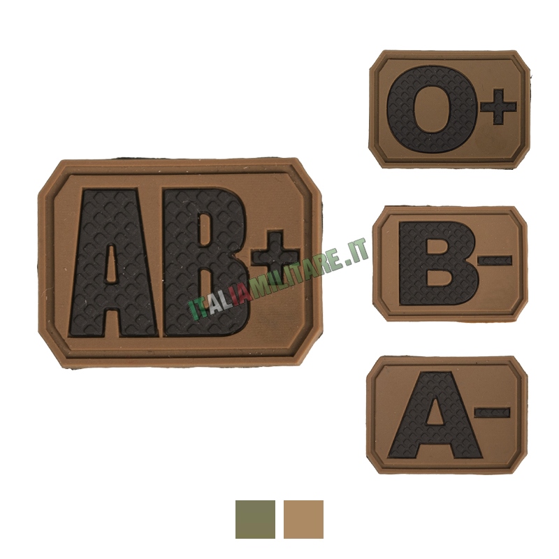 Patch Gruppo Sanguigno in Pvc MilTec