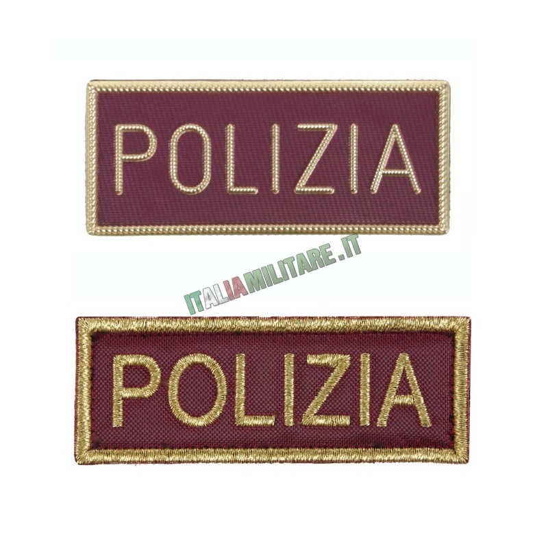 Patch Polizia Rettangolare Cremisi