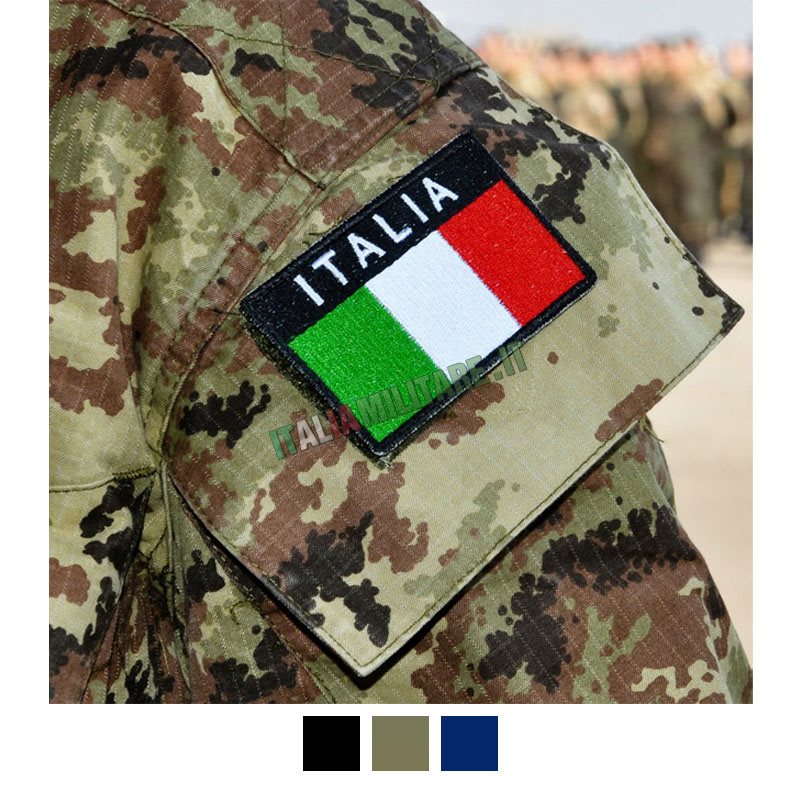 Patch Bandiera Scudetto ITALIA Rettangolare OMD