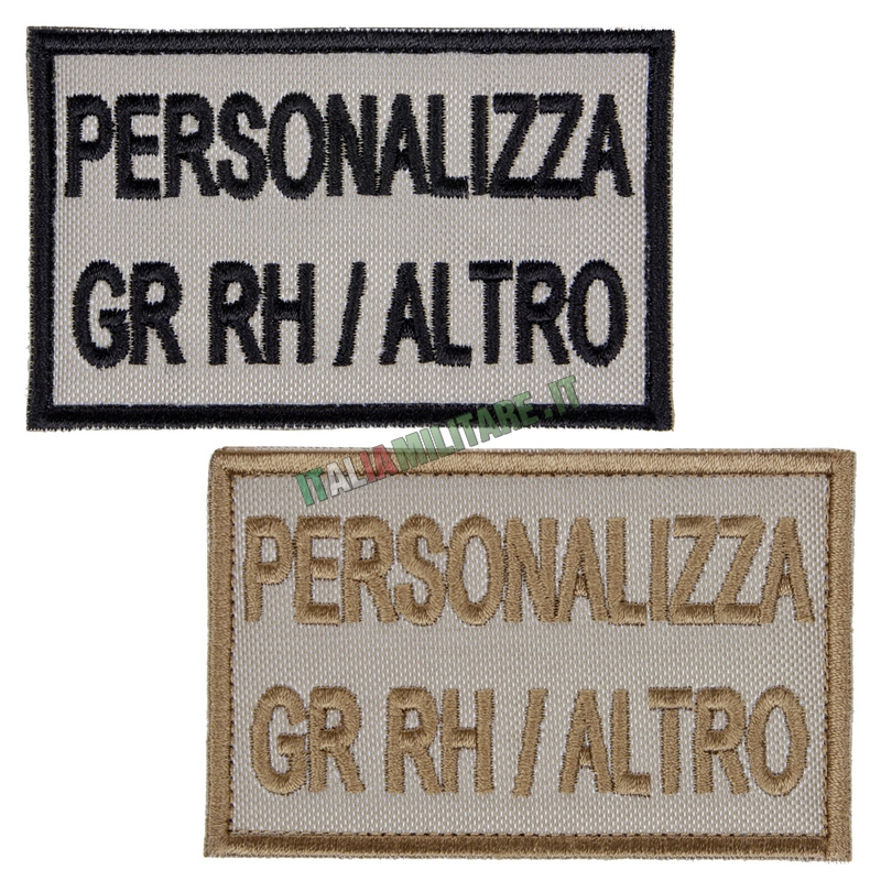 Patch Personalizzata Altezza Doppia 5x8 Tan