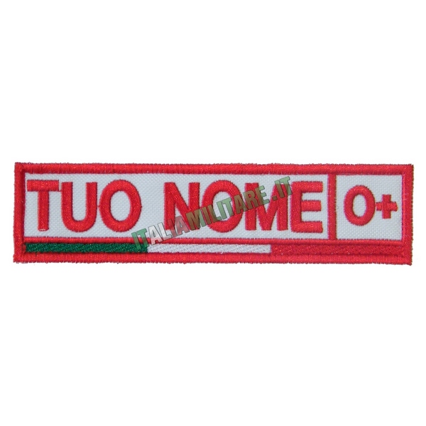 Patch Personalizzata Nome Gruppo Bandiera Sotto - Bianca