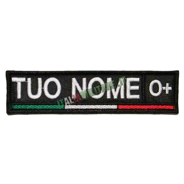 Patch Personalizzata Nome Gruppo Bandiera Sotto - Nera