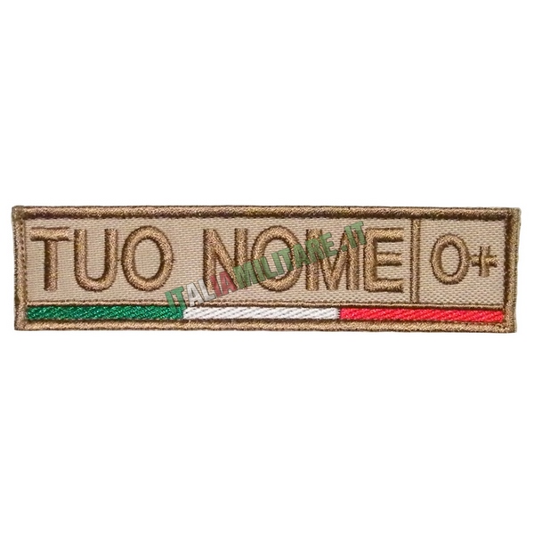 Patch Personalizzata Nome Gruppo Bandiera Sotto - Tan Desert
