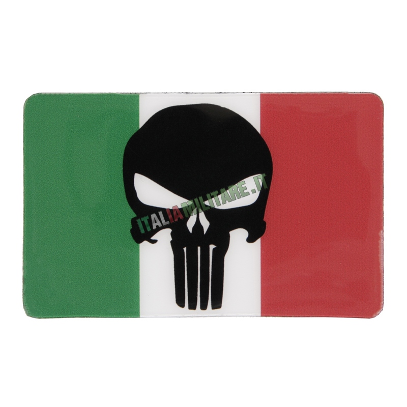Patch Punisher su Bandiera Italiana - Gommata
