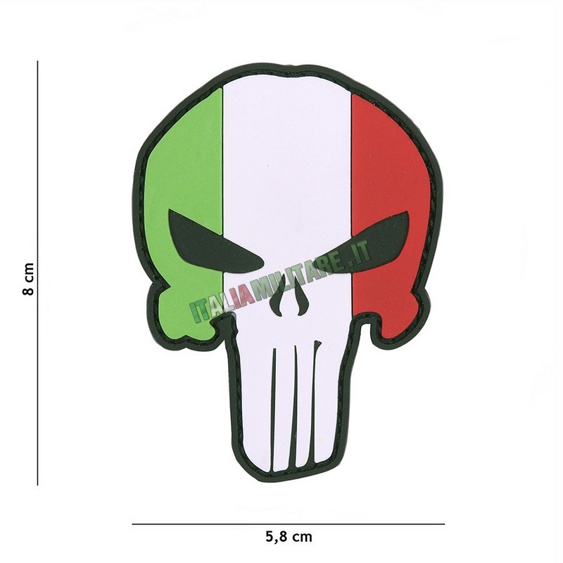 Patch Punisher con Bandiera Italia in Pvc