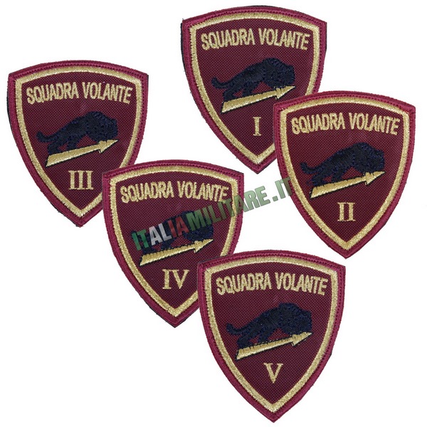 Patch Scudetto Polizia Squadra Volante con Turni in Numero