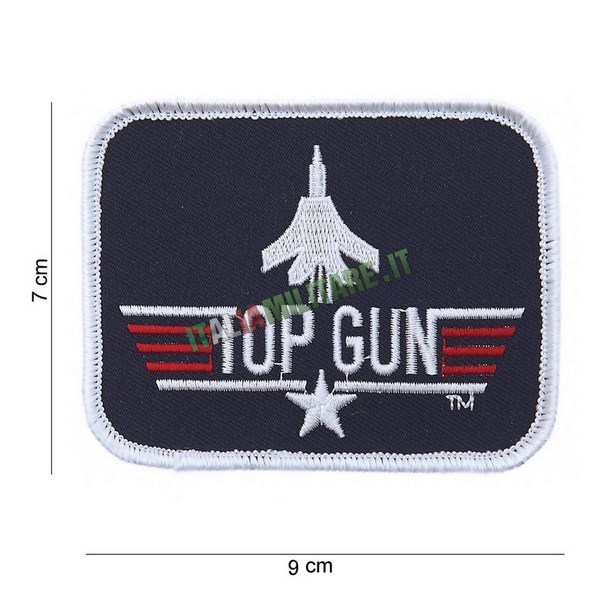 Patch Toppa Top Gun Logo Pilota Ricamata
