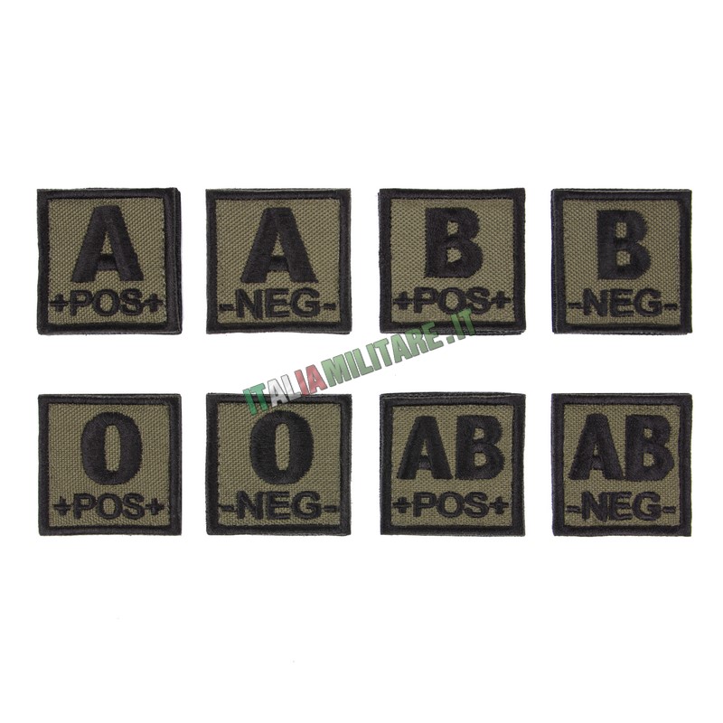 Patch Gruppo Sanguigno 4 x 4 cm Verde
