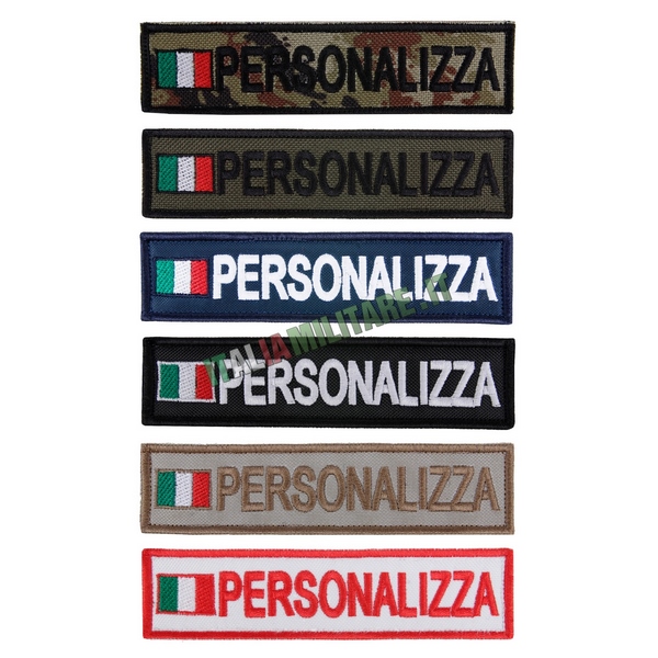 2 pezzi Etichetta numero militare personalizzata Toppa bandiera Italia per più borse di abbigliamento Gilet Giacche Camicie da lavoro Toppe tattiche personalizzate 3,5 L x 2 H
