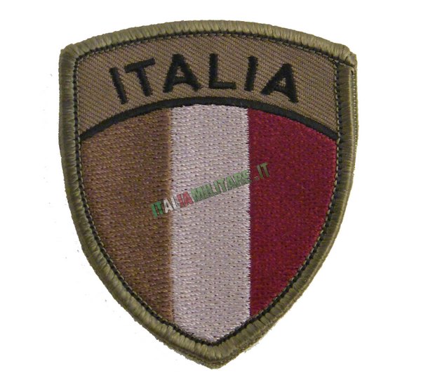 Patch Scudetto ITALIA Bandiera Militare Verde