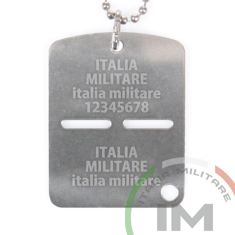 Piastrina Militare Italiana in Metallo Personalizzata