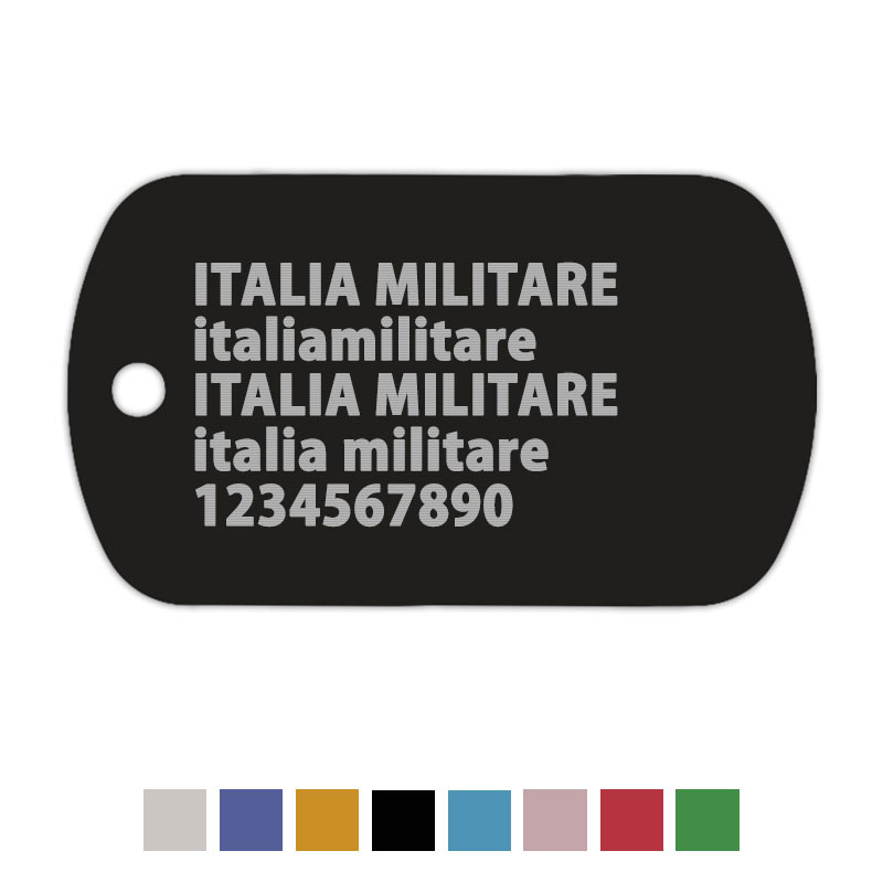 Portachiavi con piastrine militari italiane personalizzate