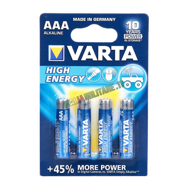 Batterie Varta Alkaline Tipo AAA