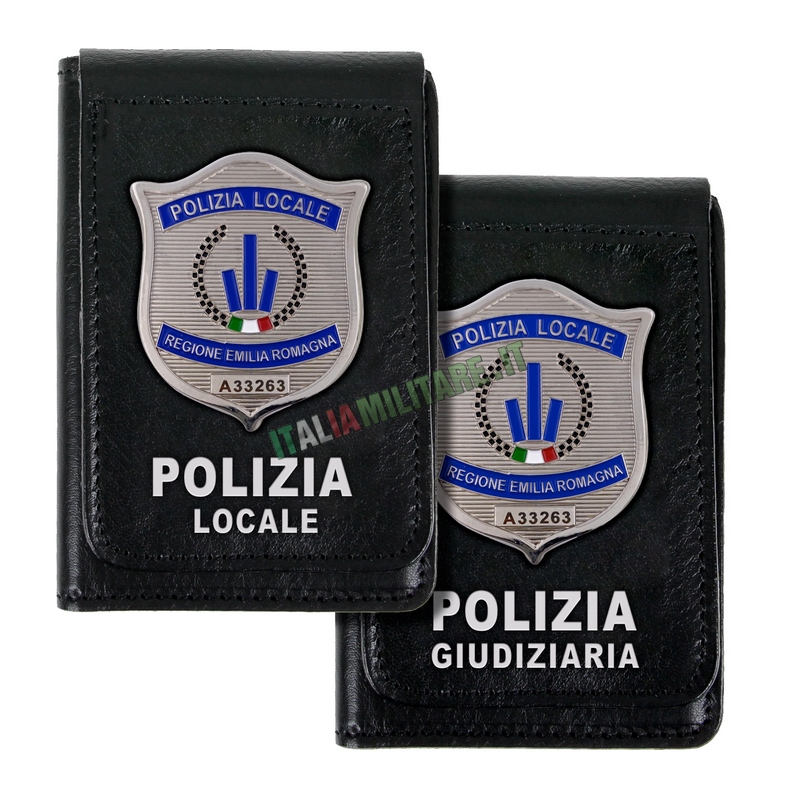 Portafoglio Porta Distintivo Polizia Locale/Giudiziaria Emilia Romagna Ascot 600/600V