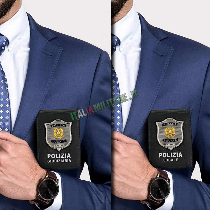 Porta Distintivo da Taschino Polizia Locale/Giudiziaria Ascot 360