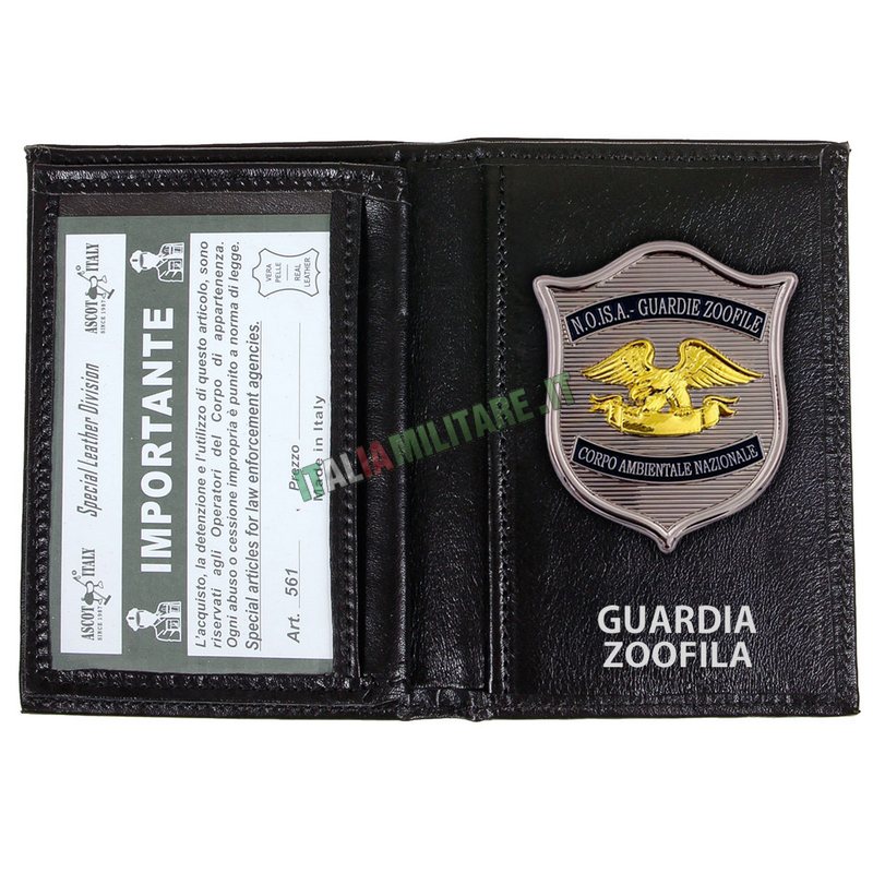 Portafoglio Porta Distintivo Occultabile Guardia Zoofila Ascot 561