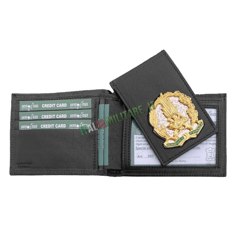 Portafoglio con Porta Distintivo Estraibile Guardia di Finanza Ascot 560