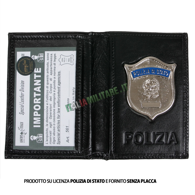 Portafoglio Porta Distintivo Occultabile Polizia di Stato Ascot 561