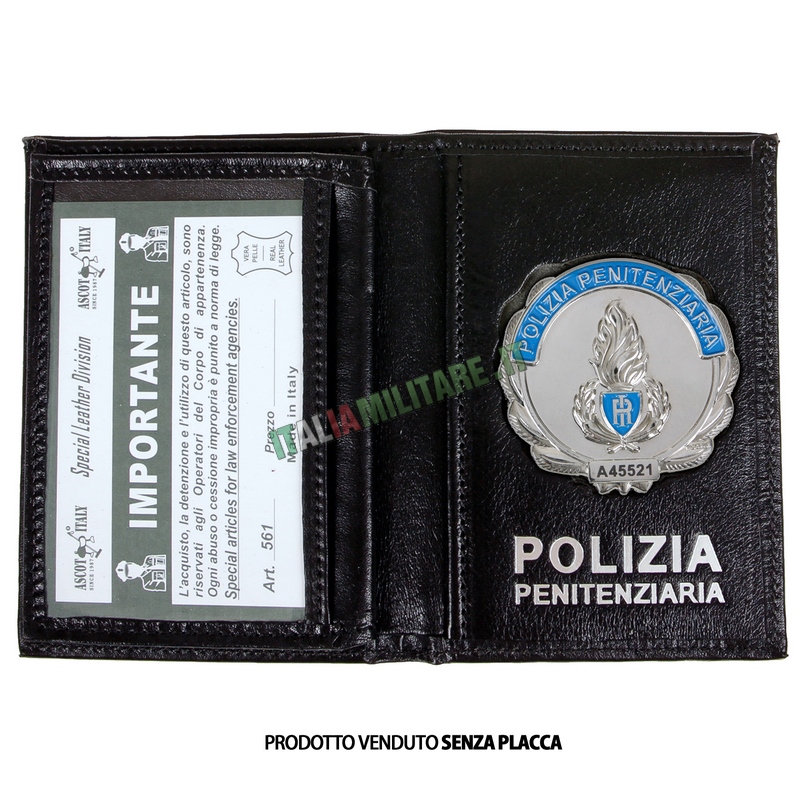 Portafoglio Porta Distintivo Occultabile Polizia Penitenziaria Ascot 561