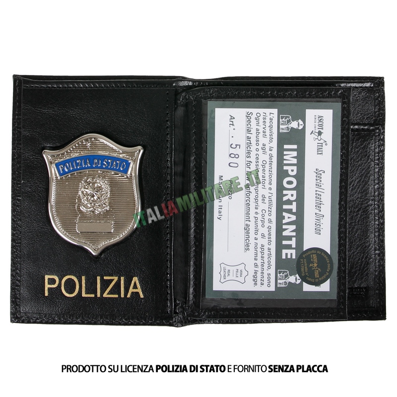 Portafoglio Porta Distintivo Occultabile Polizia di Stato Ascot 580