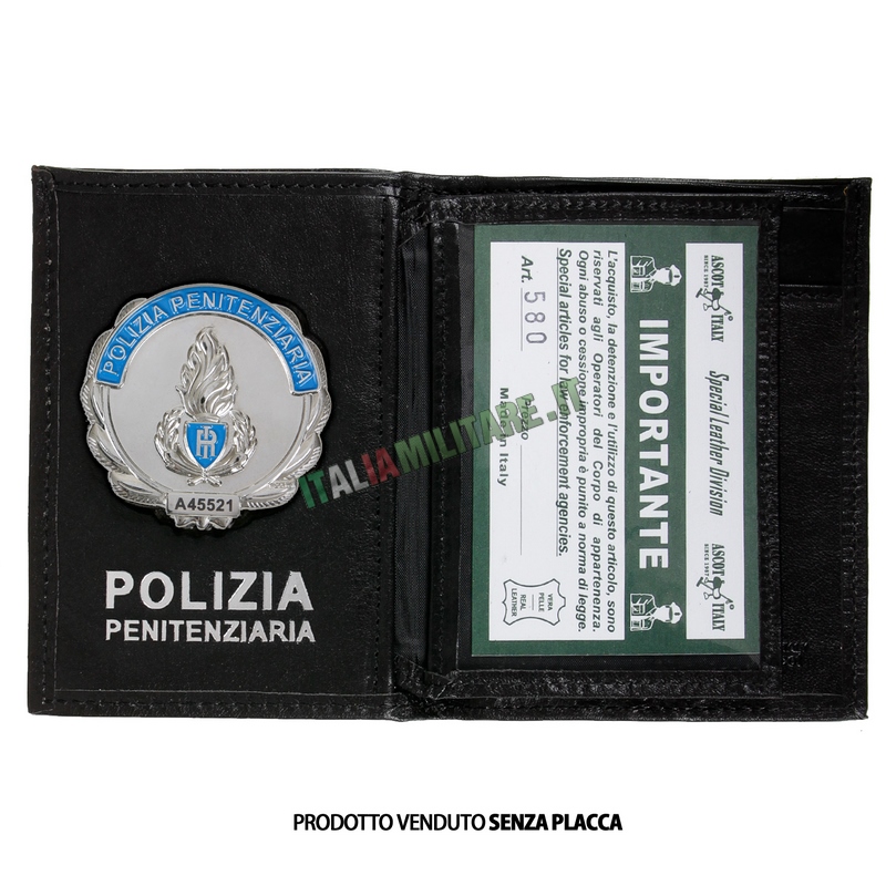 Portafoglio Porta Distintivo Occultabile Polizia Penitenziaria Ascot 580