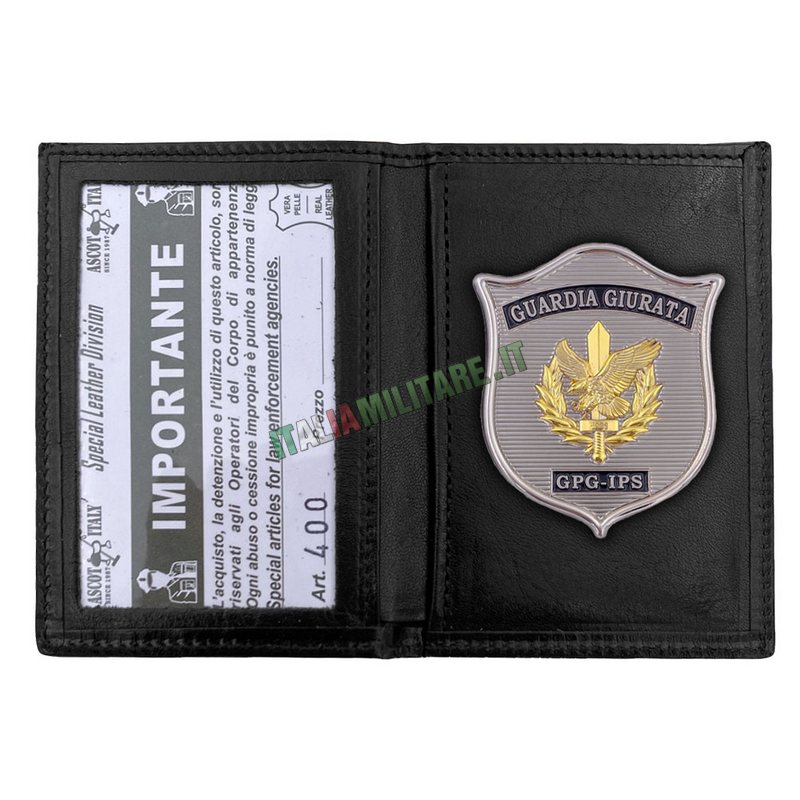 Portafogli Porta Distintivo e Carte Guardia Giurata Ascot 400