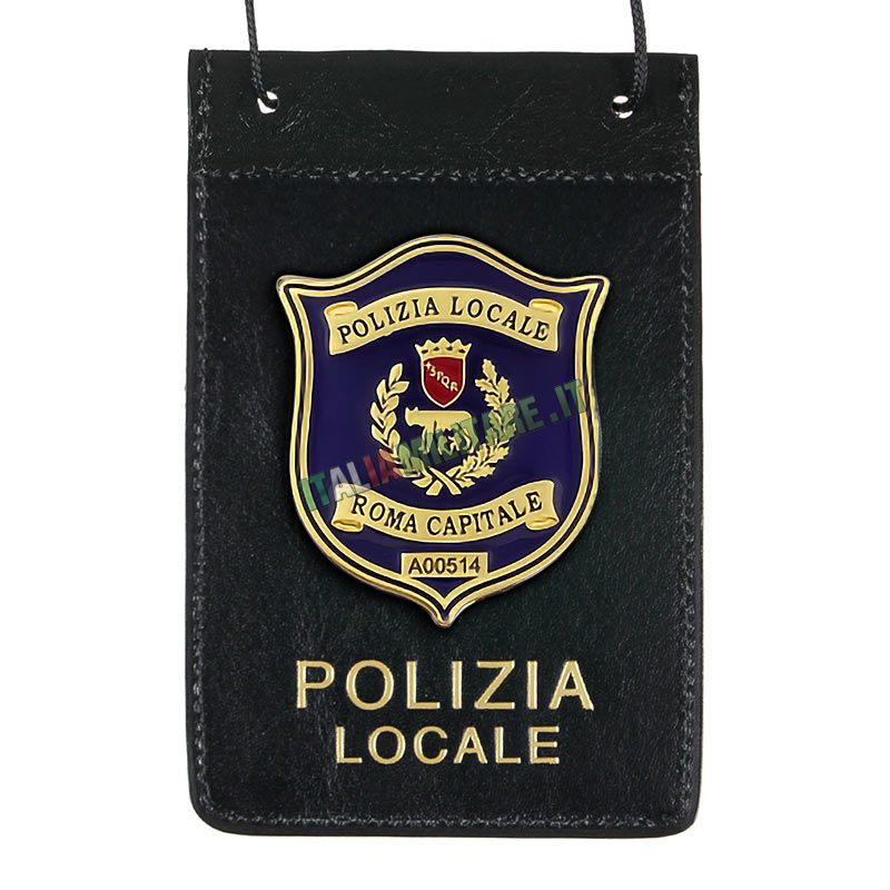 Porta Distintivo Da Collo Polizia Locale Roma Capitale Ascot 602
