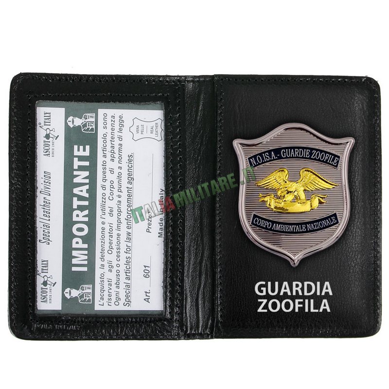 Porta Distintivo e Tessera Guardia Zoofila Ascot 601
