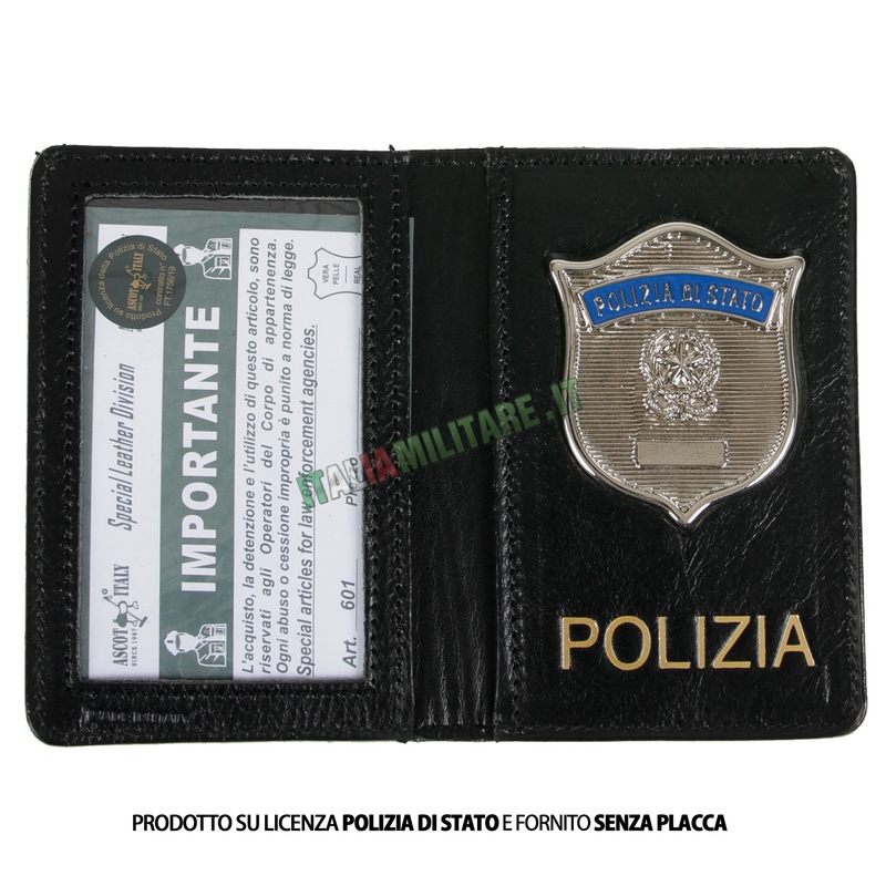 Portafogli Porta Distintivo e Tessera Polizia di Stato Ascot 601
