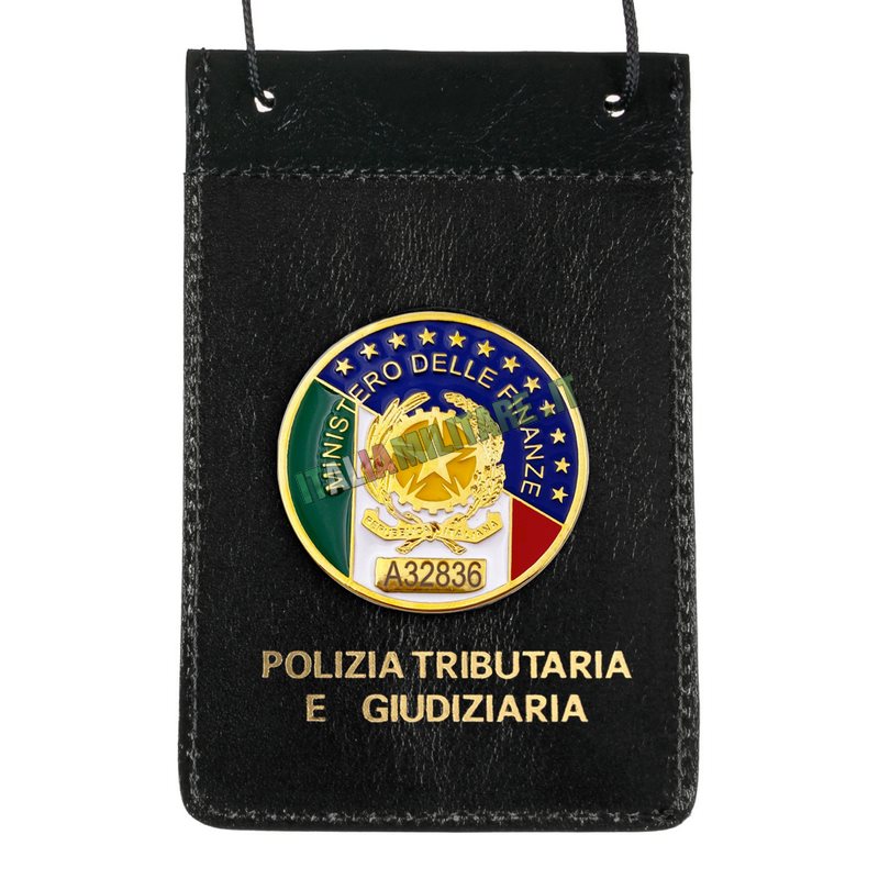 Porta Distintivo Da Collo Polizia Tributaria e Giudiziaria Ascot 602
