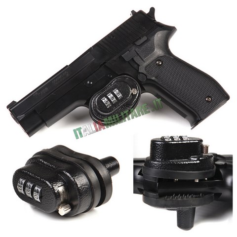 Lucchetto Pistola in Acciaio con Combinazione