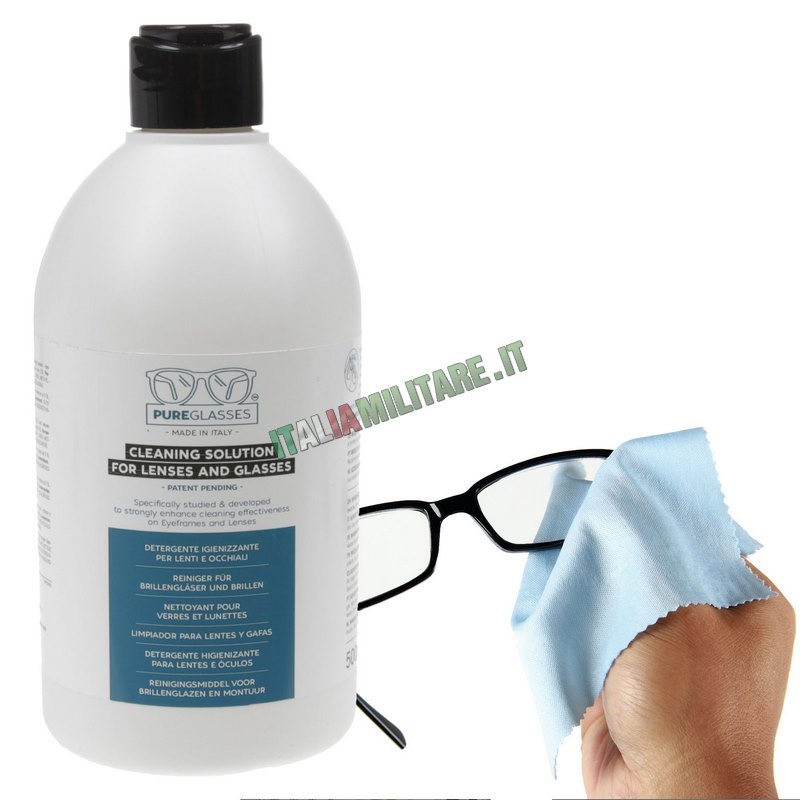 Detergente Igienizzante Lenti e Occhiali PUREGLASSES 500 ml
