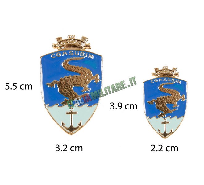 Spilla Comsubin Marina Militare Blu