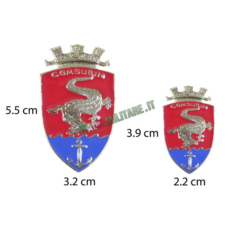 Spilla Comsubin Marina Militare Rossa