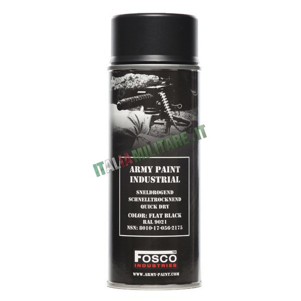 Vernice Militare Spray da 400 ml Nero Opaco - Flat Black