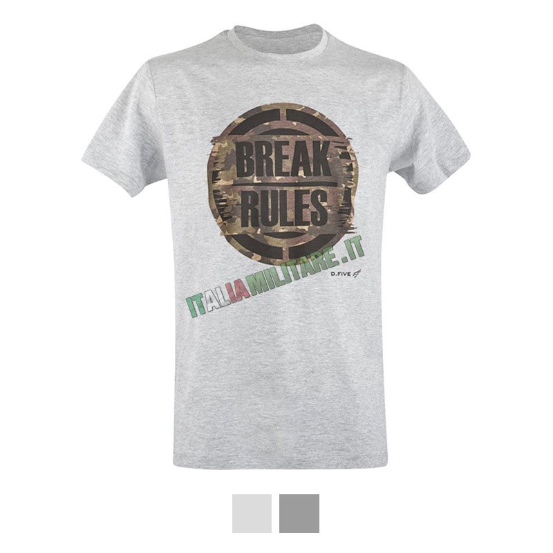 T-shirt Defcon 5 con Stampa Break Rules