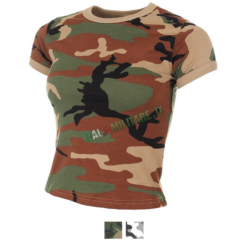 T-Shirt da Donna Militare Mimetica