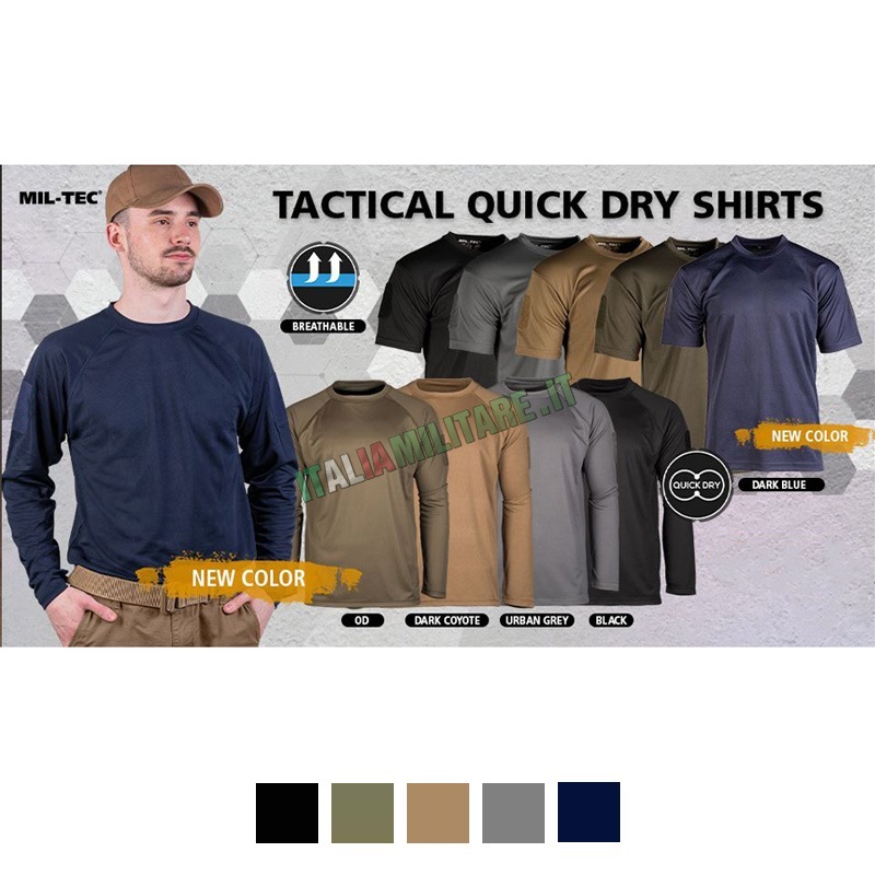 T-Shirt Rapida Asciugatura MilTec