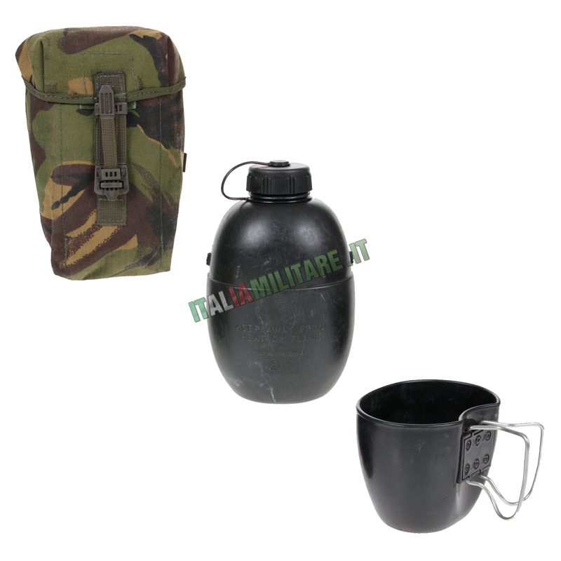 Borraccia con Tasca DPM Militare Inglese Originale