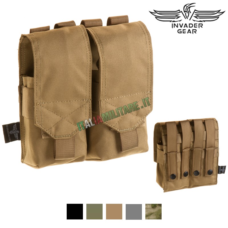 Tasca Porta 2 o 4 Caricatori 5.56 Chiusa Invader Gear