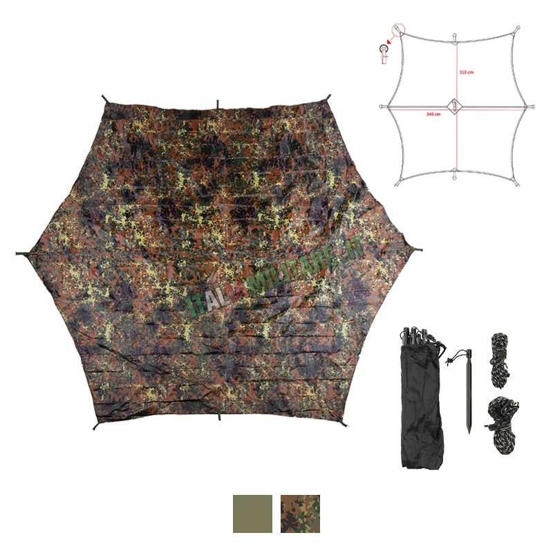 Telo Impermeabile Tarp Militare Esagonale