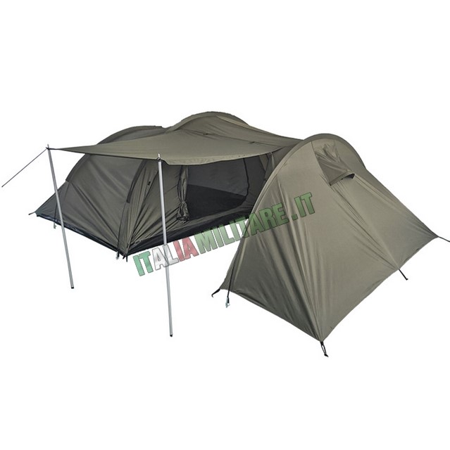Tenda Militare da 4 Persone 2+2 Pali in Vetroresina