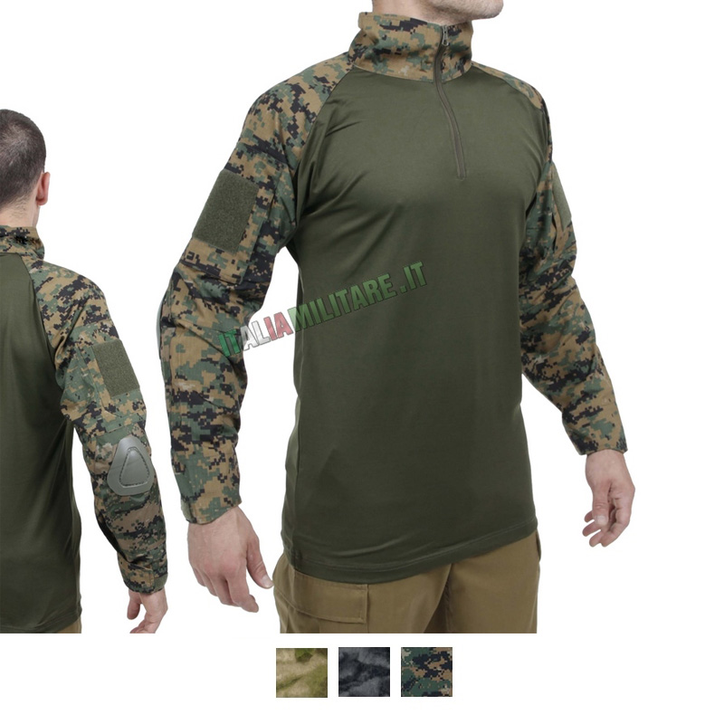 OFFERTA Combat Shirt Warrior Camicia con Gomitiere