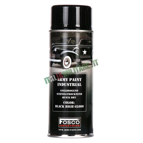 Vernice Militare Spray da 400 ml Nero Lucido - Black High Gloss