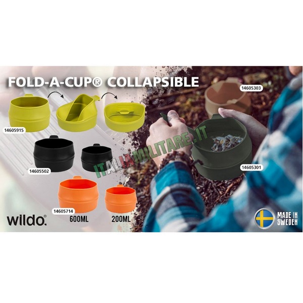 Tazza Pieghevole Wildo 200 - 600 ml